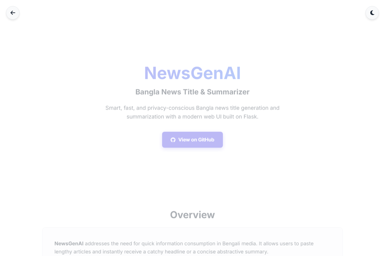 NewsGenAI Screenshot