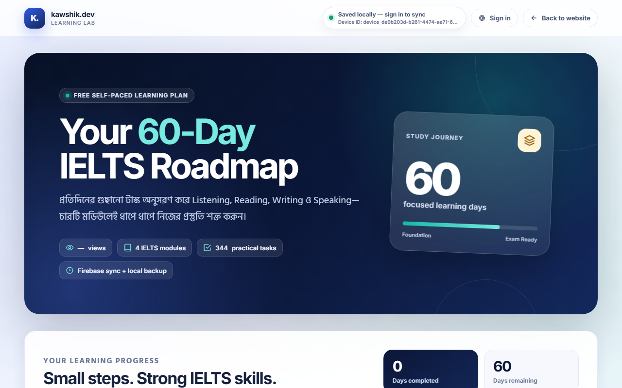 IELTS Roadmap Screenshot