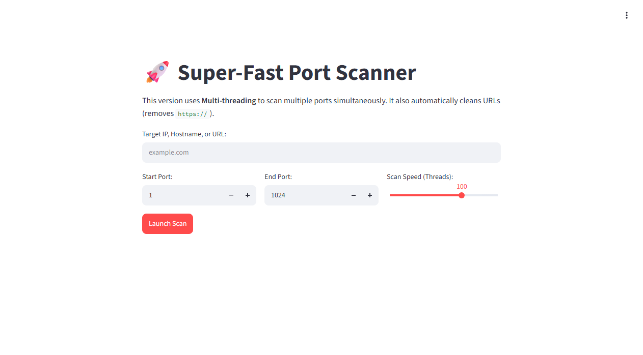 Port Scanner Screenshot